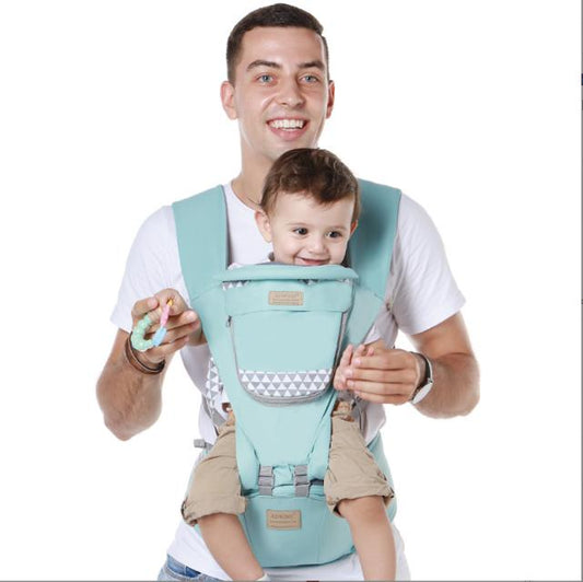 LazyChild Baby Carrier Baby Kangaroo Child Ergonomic Hip Seat Tool Baby Holder Sling Wrap Backpacks Baby Travel Activity Gear&&Dark Khaki